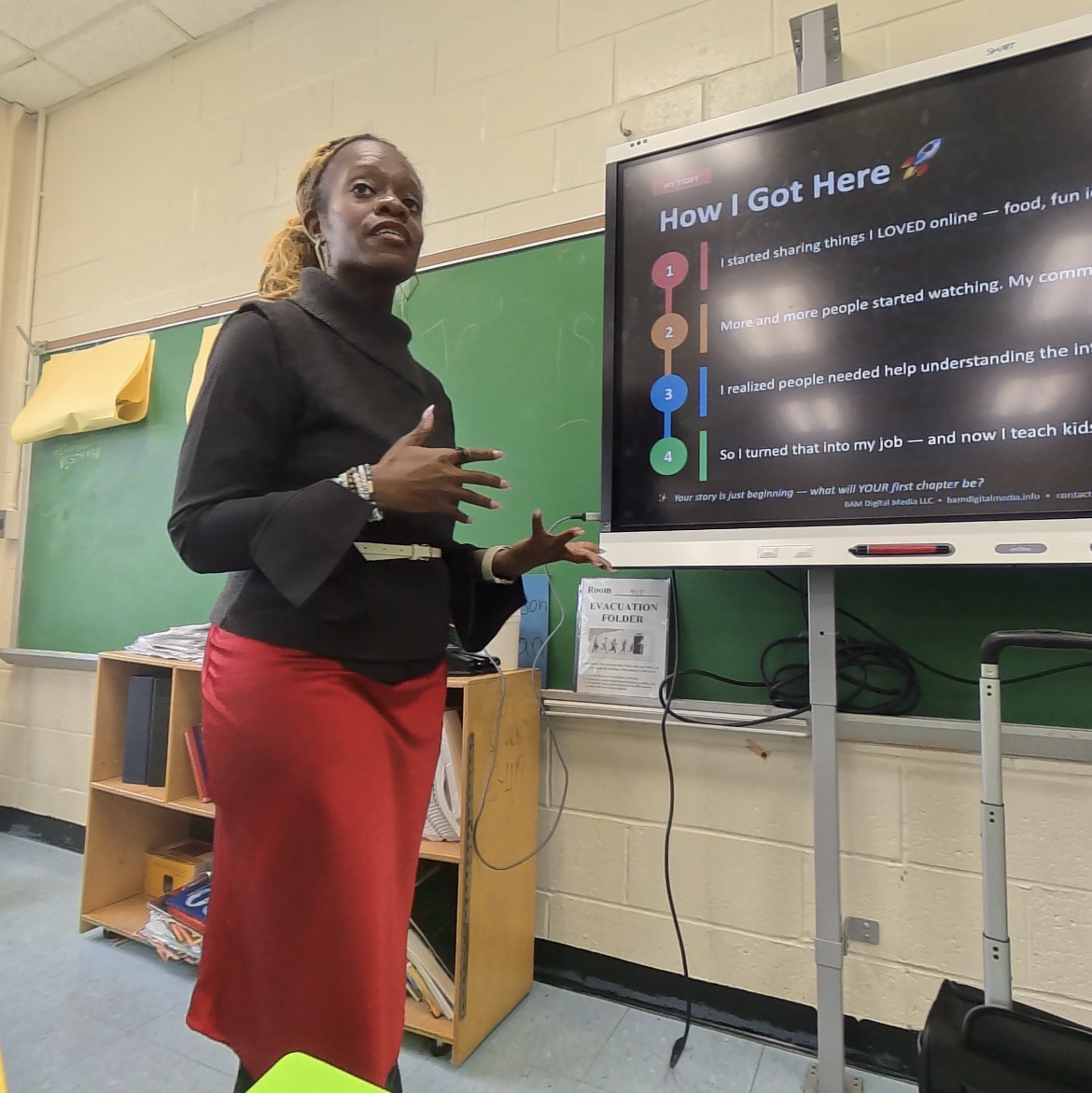 Schnelle gesturing while speaking to students