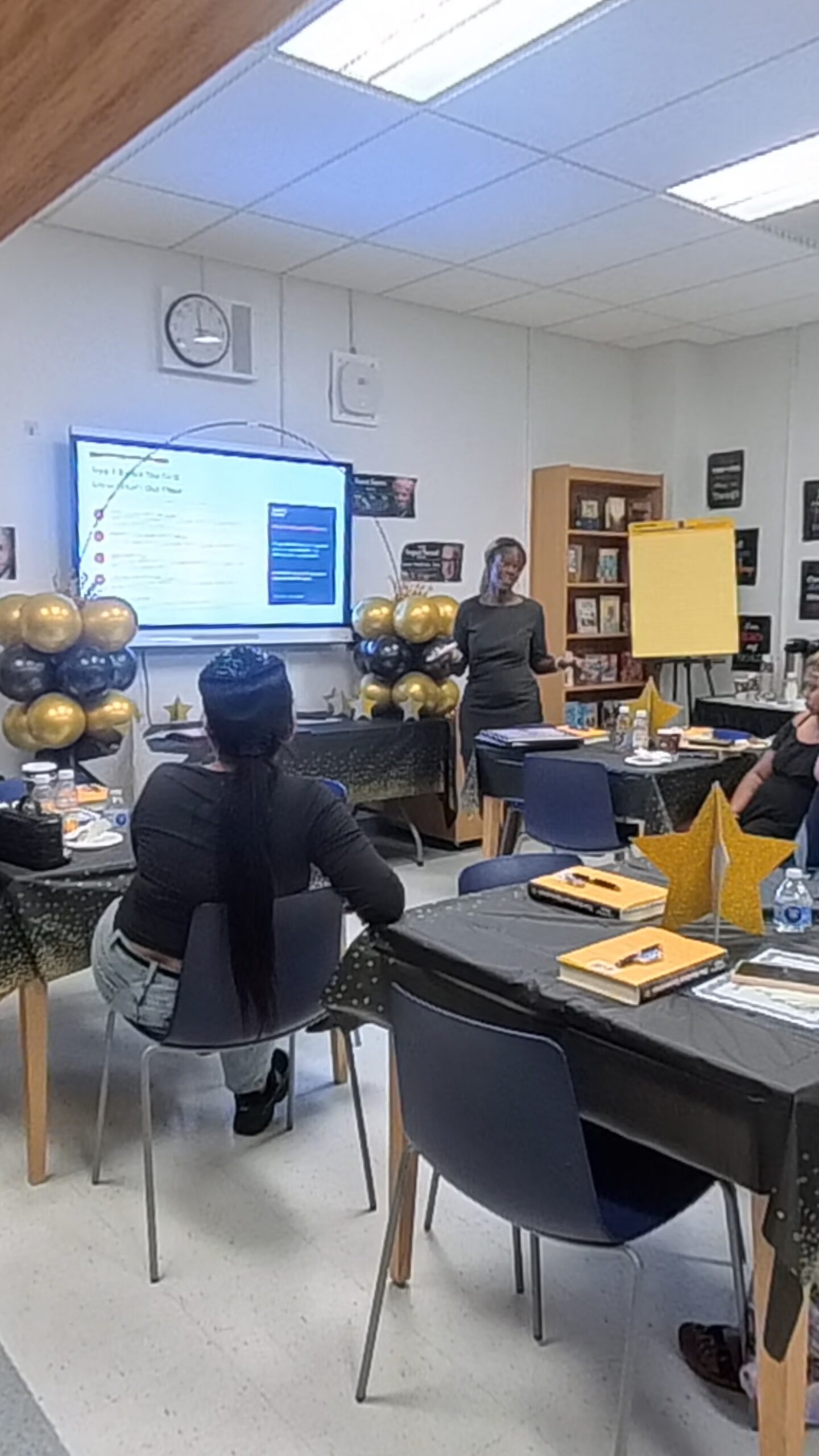 Schnelle Acevedo presenting a parent workshop