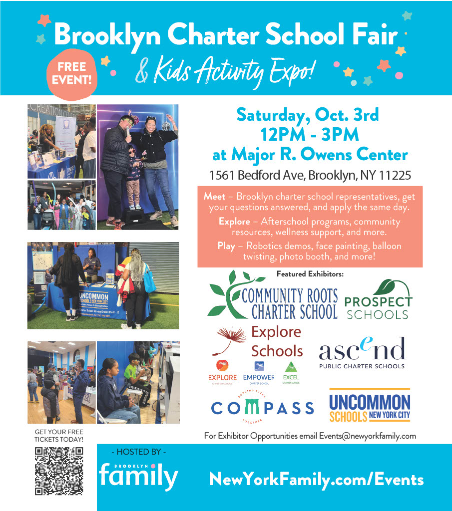 Brooklyn Charter School Fair and Kids Activity Expo flyer, Saturday October 3, 2026, Major R. Owens Health and Wellness Community Center